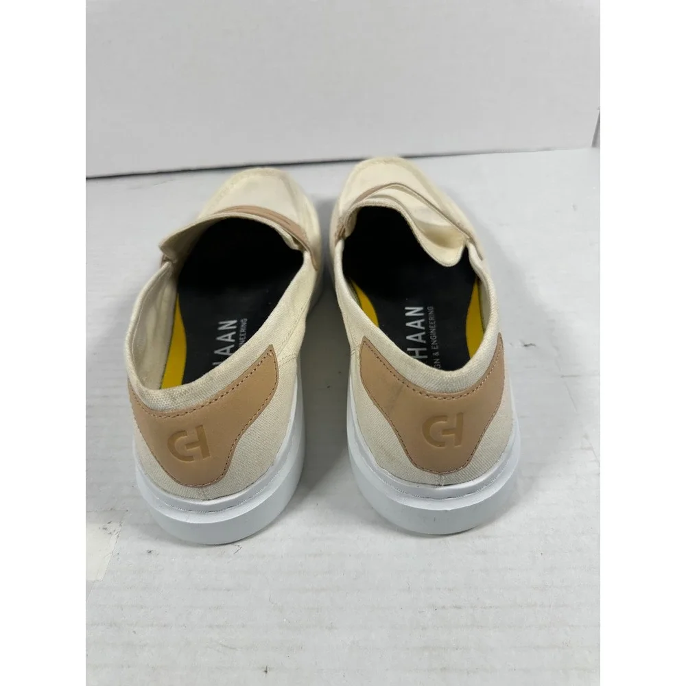 Cole Haan GrandPro Rally Canvas Penny Loafers Mens 12W Cream Tan C34724 Slip On